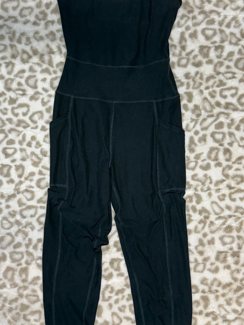 Danskin Black High-Waist Women's Jumpsuit with Side Pockets